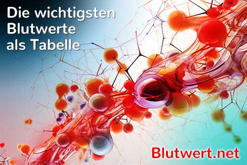 Die wichtigsten Blutwerte als Tabelle