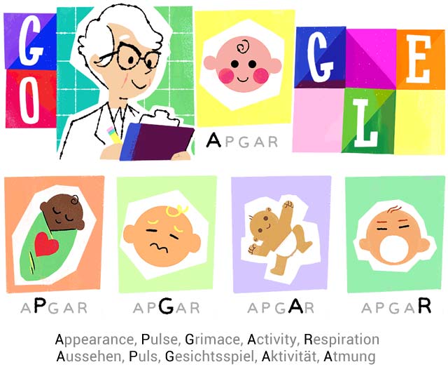 Virginia Apgar Google Doodle